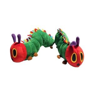 Lot of 2 World of Eric Carle VERY HUNGRY CATERPILLAR Plush Toys Kohls Cares 14"